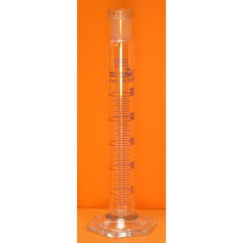 Mischzylinder 25ml niedrige Form NS 14/23 Borsilikatglas