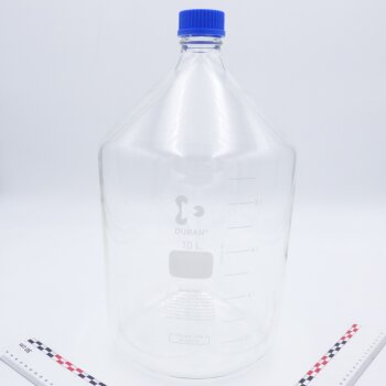 NEUE DWK Schott Laborflasche 10 Liter Duran, GL45, klar, neu