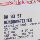 18x Membranfilter, rund 50 mm, Schleicher &amp; Sch&uuml;ll BA 83 ST 0,2&micro;m 401374