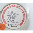 25x Glasfaser-Filter, rund 42 mm, Schleicher &amp;...