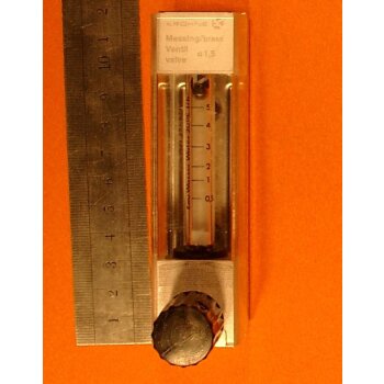Durchflussmesser (Schwebek&ouml;rperdurchflussmesser) 0-5 L/h Wasser, Krohne, neuwertig