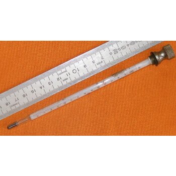 Thermometer 72 &deg;C bis 101 &deg;C (0,1K) geeicht, Einbauthermometer f. H&ouml;ppler Viskosimeter u. Visko-Waage
