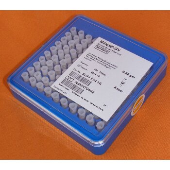 100 Spritzenvorsatzfilter f. HPLC, Millipore Millex-GV SLGVR04NL 4mm 0,22&micro;m