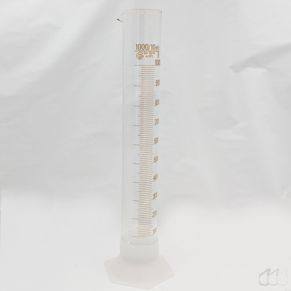 Produktbild von Messzylinder Aus Kunststoff – 2 Stück, 1000 Ml, Transparent Mit Ausgießer, Bruchsicher Für Labor & Schule