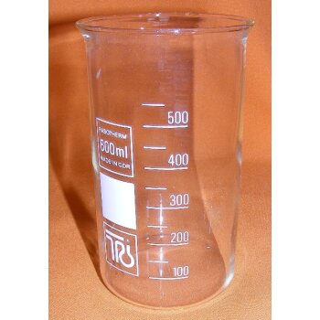 Becherglas 600 ml hohe Form, ohne Ausguss, unbenutzt