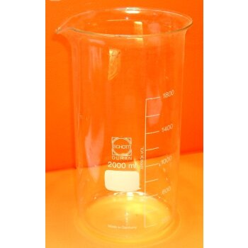 Becherglas 2000 ml hohe Form, benutzt