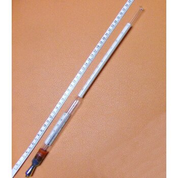 Ar&auml;ometer 1,500 - 2,000 g/cm&sup3; Tlg.0,005g/cm&sup3;, Bzg.20&deg;C, Thermometer