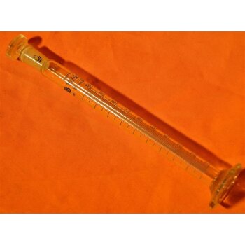 Mischzylinder 10 ml hohe Form NS10/19 mit Glasstopfen, unbenutzt