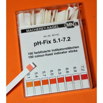 pH-Teststreifen, Indikatorpapier pH 5,1-7,2  100 Streifen, Macherey Nagel 92140