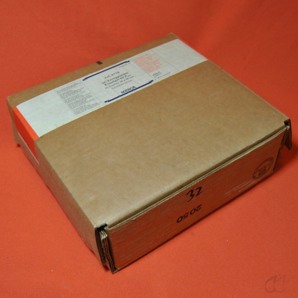 12 DC-Platten Merck 1.05717. PLC-Platten 20x20 cm Kieselgel 60 F254 2 12 DC-Platten Merck 1.05717. PLC-Platten 20x20 cm Kieselgel 60 F254 2