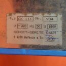 gebrauchte Heizplatte mit Ceranfeld Schott CK111 DEFEKT