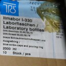 TGI Laborflasche mit Seitenhals 2000 mL Boro 3.3, GL45 &amp; GL18, Klarglas, NEUWARE