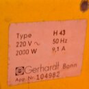 gro&szlig;e Heizplatte Gerhardt H43, 380&deg;C, 2000 Watt, 44x30 cm