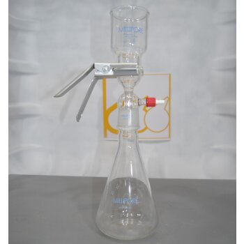 gebrauchter Ganzglas-Filterhalter Millipore 250 ml f&uuml;r 47mm-Filter