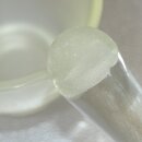 gebrauchte Glas Reibschale mit Pistill 85  mm innen rau